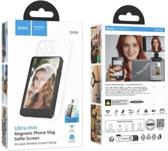 Hoco Di100 External Magnetic Screen Vlog Selfie Phone - Black - Image 2