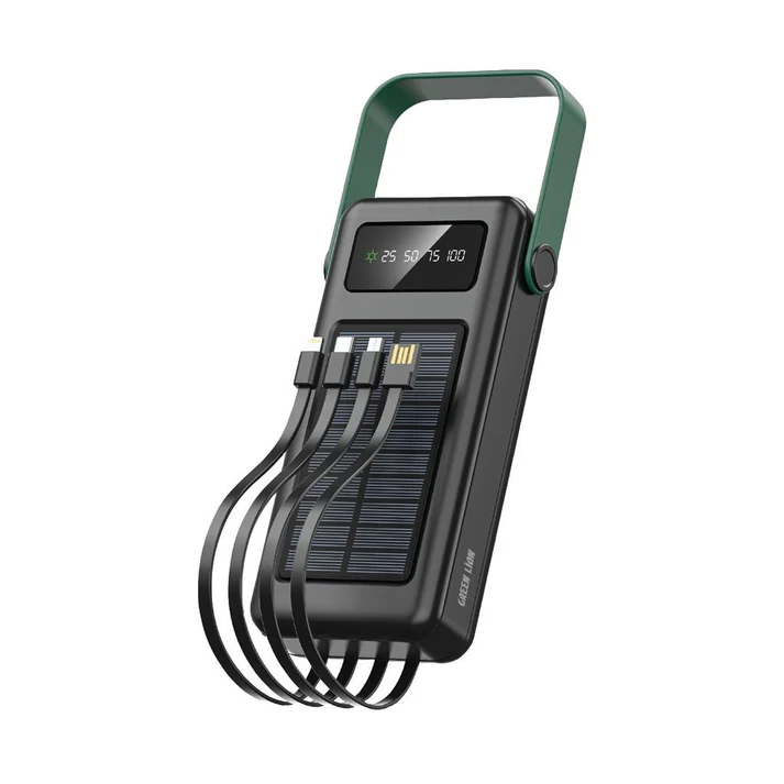 Green Lion 30,000mAh Power Bank Green Lion Solar Max Portable Charger - Black