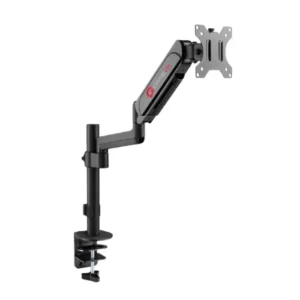 GAMEON Pole-Mounted Single Monitor Arm For Gaming And Office Use, 17 - 32 Inch - Black