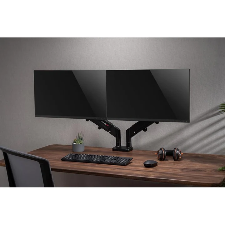 GAMEON GO-5350 Dual Monitor Arm, Stand And Mount For Gaming And Office Use, 17 - 32 Inch Each Arm Up To 9 kg - Black - Image 3