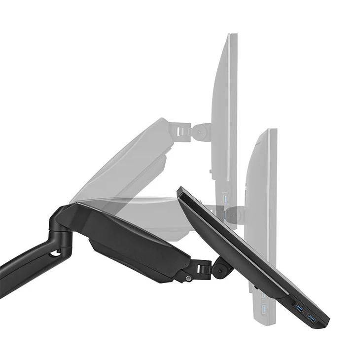 GAMEON GO-5015 Economy Spring-Assisted Wall Mounted Single Monitor Arm, Stand And Mount For Gaming And Office Use, 17 - 32Inch, Each Arm Up To 9 kg - Black - Image 6