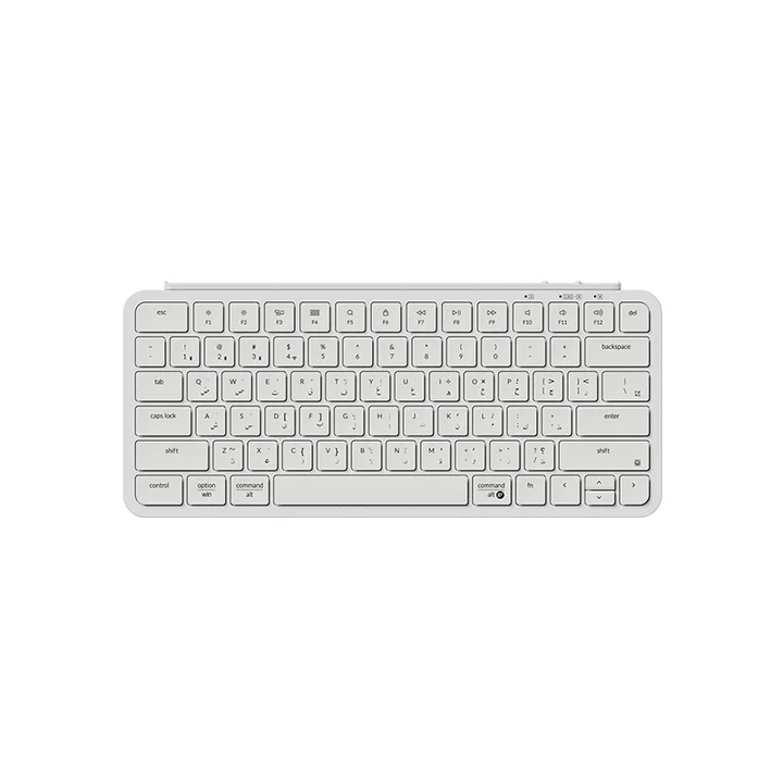 Keychron B1 Pro Ultra-Slim Wireless 75% ZMK Custom Keyboard for Windows & Mac, English/Arabic - Ivory White