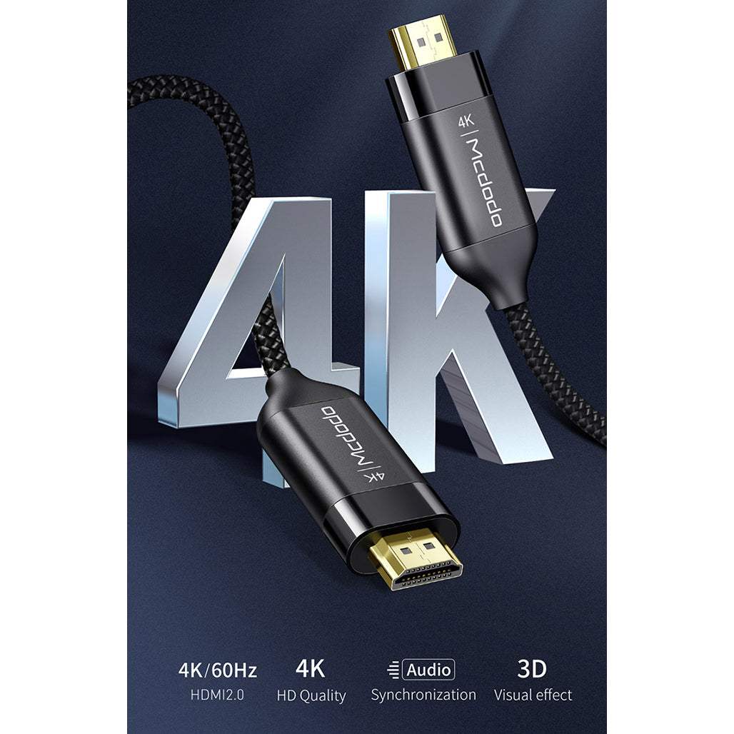 Mcdodo CA-7180 HDMI 2.0 Cable 2M 4K@60Hz, HDR, Braided Nylon - Image 4