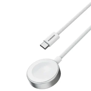 Porodo One Touch Charger Magnetic Watch Charger - White