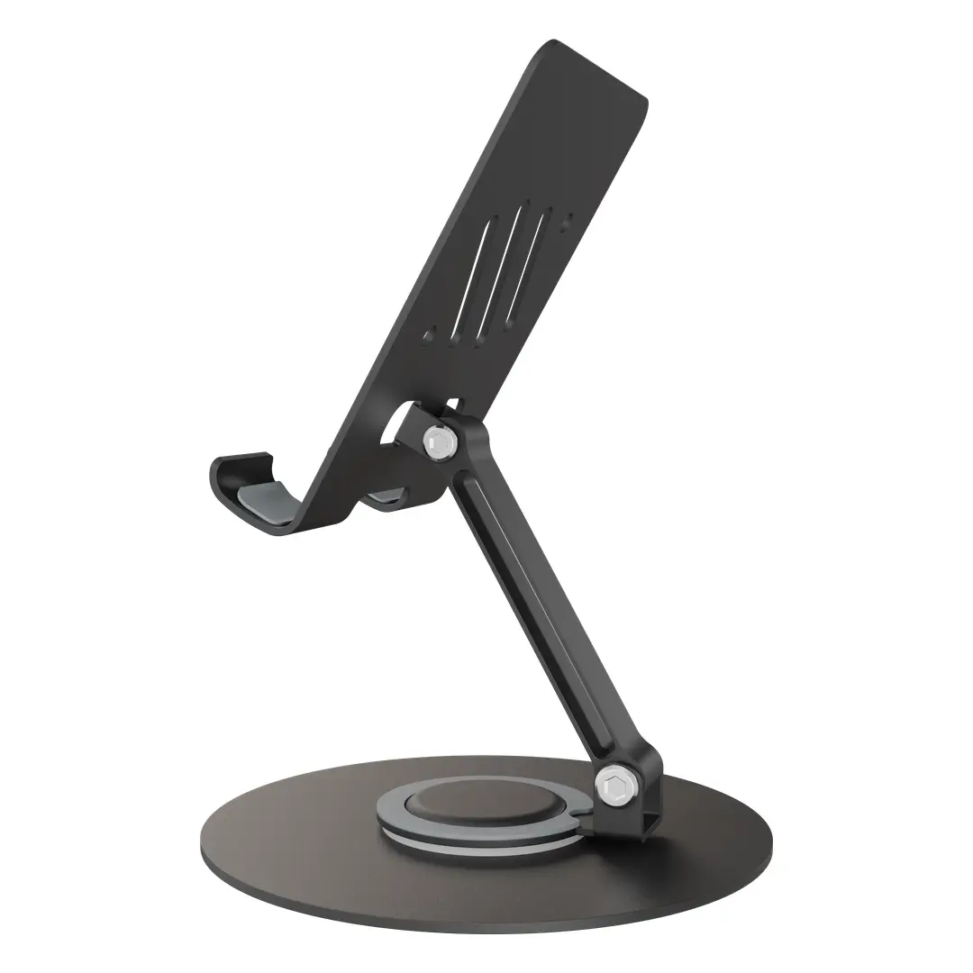 Porodo Blue Clipo Rotatable Tablet Holder with Non-Slip Base - Black - Image 2