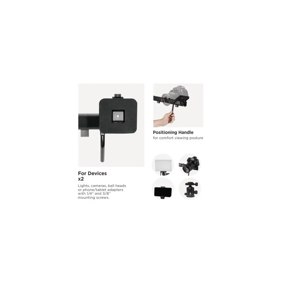 Lumi Dual-monitor All-in-one Studio Setup Desktop Stand - Fine Texture Black - Image 4
