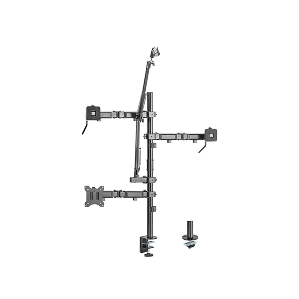 Lumi Single-monitor All-in-one Studio Setup Desktop Stand - Fine Texture Black