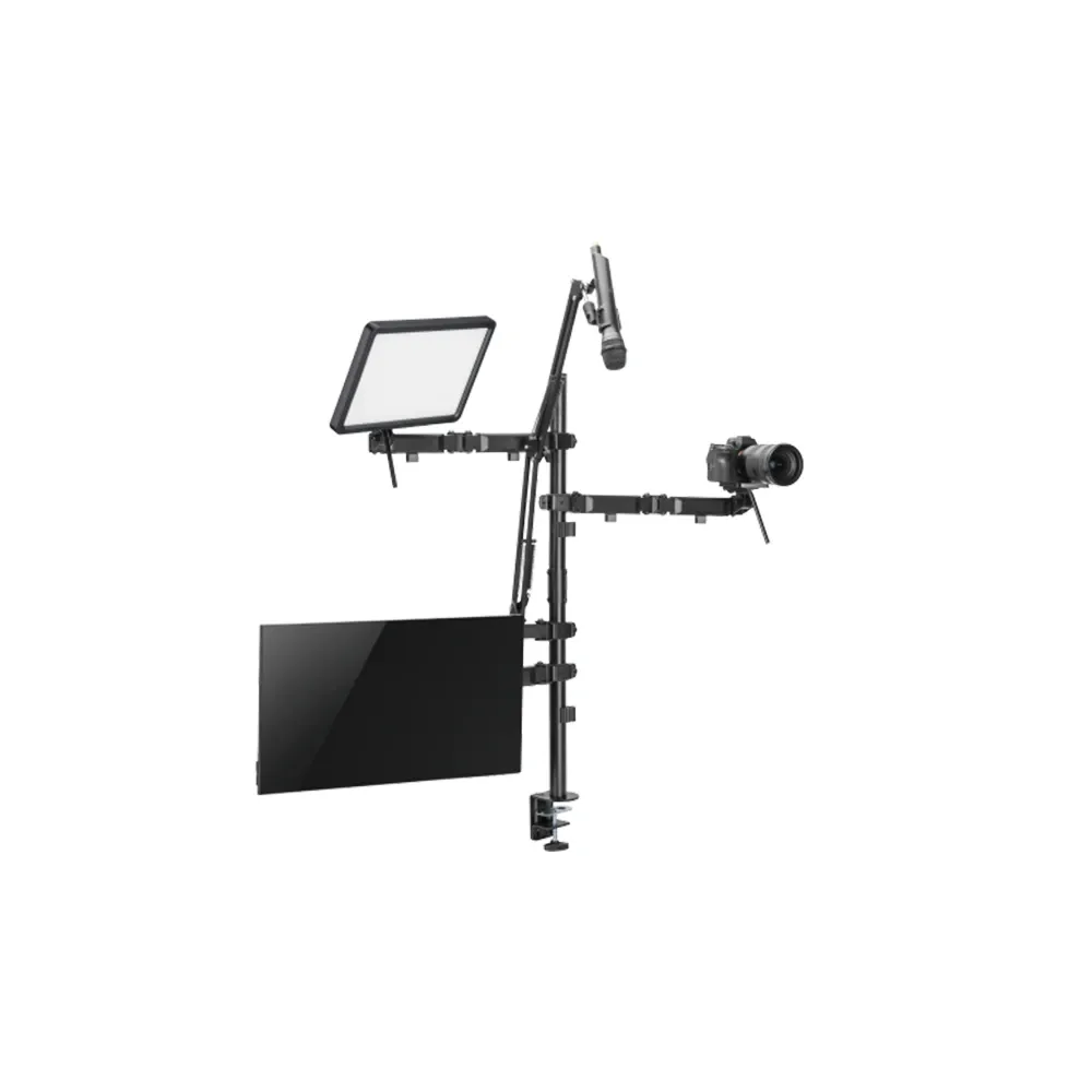 Lumi Single-monitor All-in-one Studio Setup Desktop Stand - Fine Texture Black - Image 2